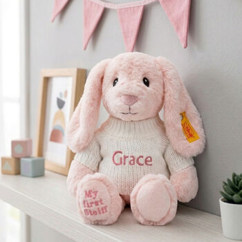 Personalised My First Steiff Hoppie Rabbit, 4 of 7