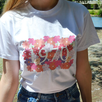 Floral Birth Year T Shirt, 2 of 4