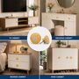 Floral Ceramic Cabinet Knob Yellow And White Round Shaped, thumbnail 4 of 8