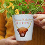 Personalised Highland Cow Plant Pot Gift, thumbnail 2 of 3