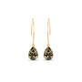 Black Crystal Statement Earrings Gold Plated, thumbnail 1 of 3