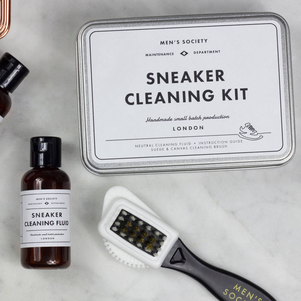 personalised sneaker cleaning kit by men's society | notonthehighstreet.com