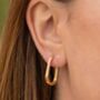 Olivia Oval Gold Hoops, thumbnail 2 of 6