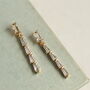 Art Deco Baguette Diamond Drop Earrings, thumbnail 4 of 6