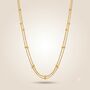 Double Strand 18k Gold Plated Satellite Chain Necklace, thumbnail 1 of 2