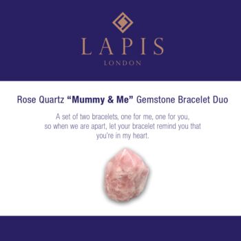 Rose Quartz 'Mummy And Me' Gemstone Bracelet Set, 3 of 4