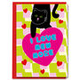 I Love Mew More Black Cat Love Card From The Cat, thumbnail 1 of 2