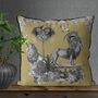 Tropical Zebra Cushion In Gold, thumbnail 6 of 7