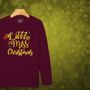 'Little Miss Christmas' Glittery Girls Christmas Jumper Sweatshirt, thumbnail 1 of 12