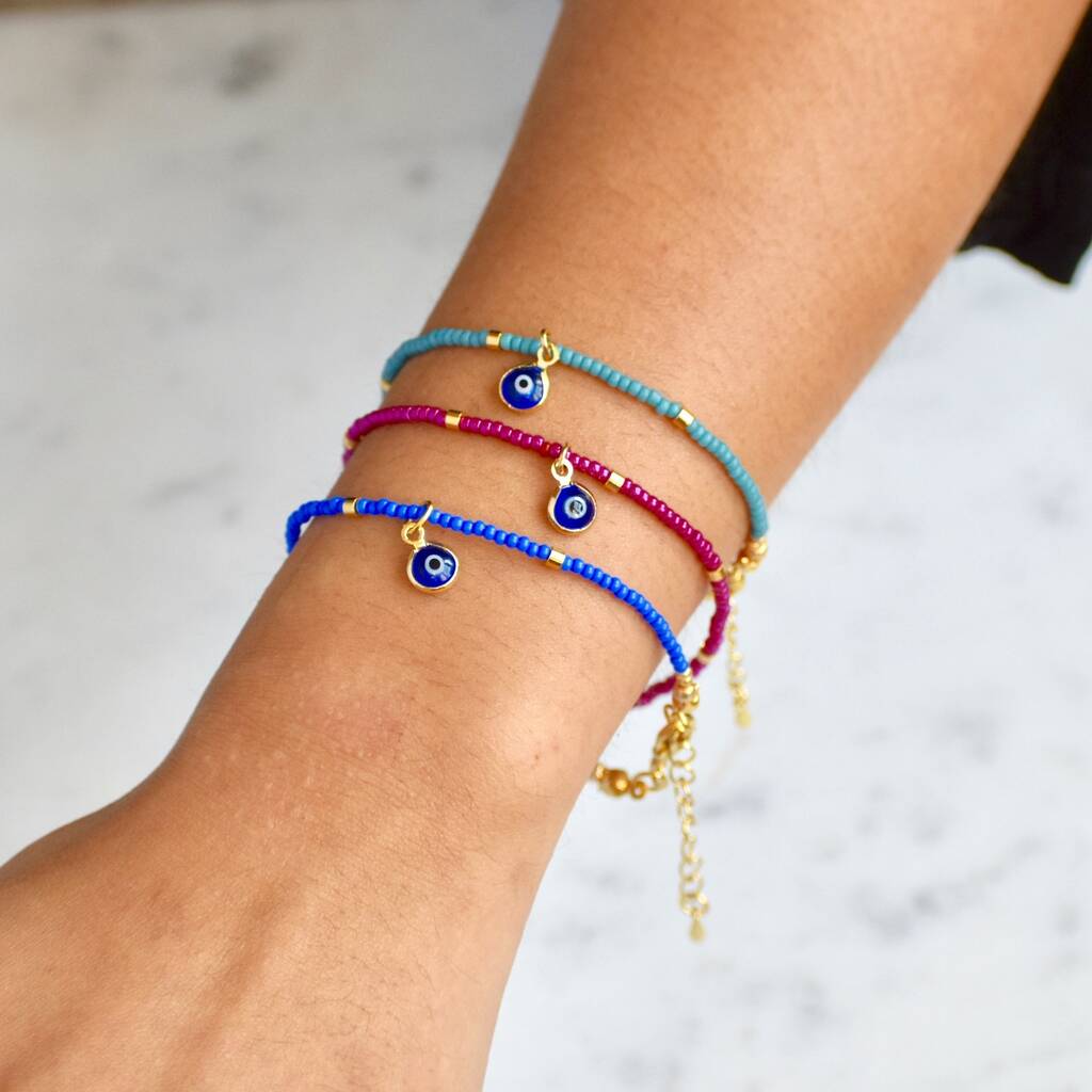 Evil Eye Charm Bracelets By Jiya Jewellery | notonthehighstreet.com