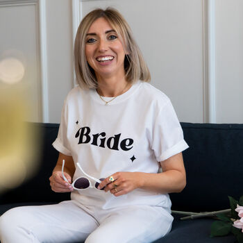 Retro Bride Hen Party Wedding T Shirt, 2 of 8