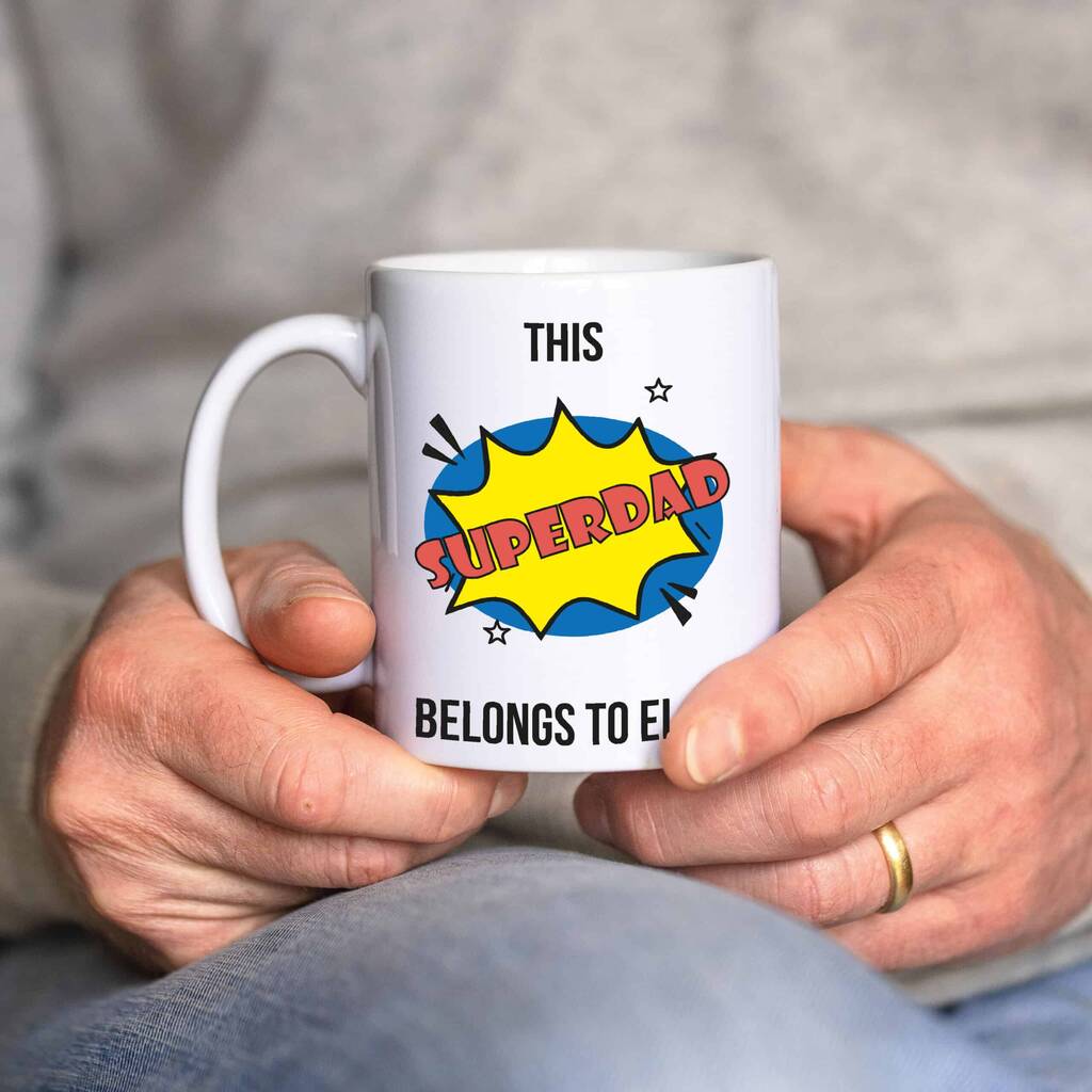Personalised This Superdad Belongs To Mug