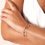 Stainless Steel Semi Precious Multi Strand Bracelet In Gold, thumbnail 2 of 4