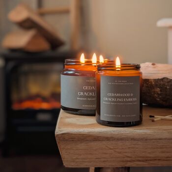 Cedarwood And Crackling Embers Candle, 2 of 4