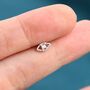Sterling Silver Tiny Cz Evil Eye Stud Earrings, thumbnail 11 of 11
