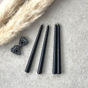 Halloween Bleeding Black Dinner Candles Set Of Four, 10 of 10