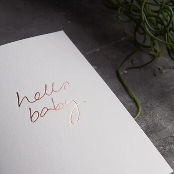 Hello Baby Luxury Hand Foiled Card, 4 of 4