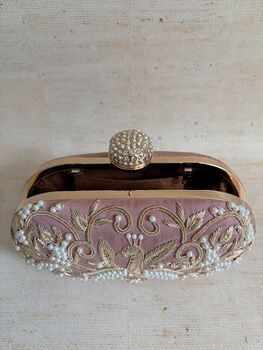 Peacock Oval Pink Clutch, 12 of 12