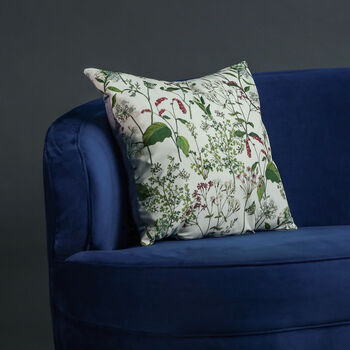 Luxury Super Soft Velvet Cushion Welsh Meadow Floral, 3 of 7