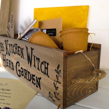 Personalised Kitchen Witch Herb Garden, 6 of 10