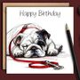 Bulldog Birthday Card, thumbnail 1 of 2