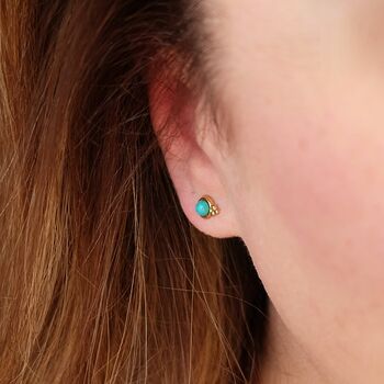 Turquoise Stud Earrings, 2 of 4