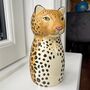 Ceramic Leopard Shaped Vase, thumbnail 3 of 7