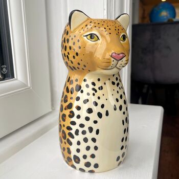 Ceramic Leopard Shaped Vase, 3 of 7