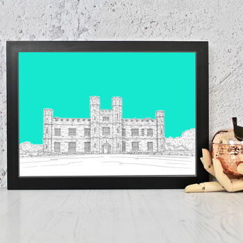 Leeds Castle Architectural Drawing Print, 6 of 10