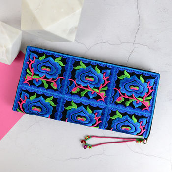 Embroidered Floral Clutch, 7 of 12