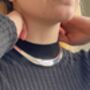 Sterling Silver Choker Necklace With Open Back, thumbnail 3 of 11
