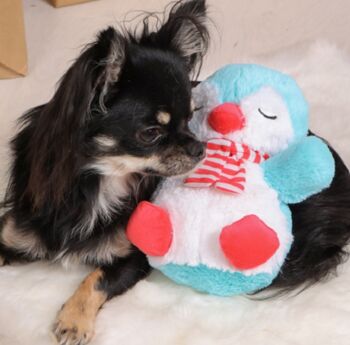 Calming Plush Dog Toy Polly The Penguin, 2 of 4