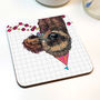 Party Sloth Drinks Coaster, thumbnail 2 of 3