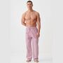 Men's 'St James Red' Pinstripe Crisp Cotton Pyjama Trousers, thumbnail 1 of 4