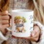 Personalised Bulldog Autumn Dog Walk Keepsake Gift Mug, thumbnail 1 of 2
