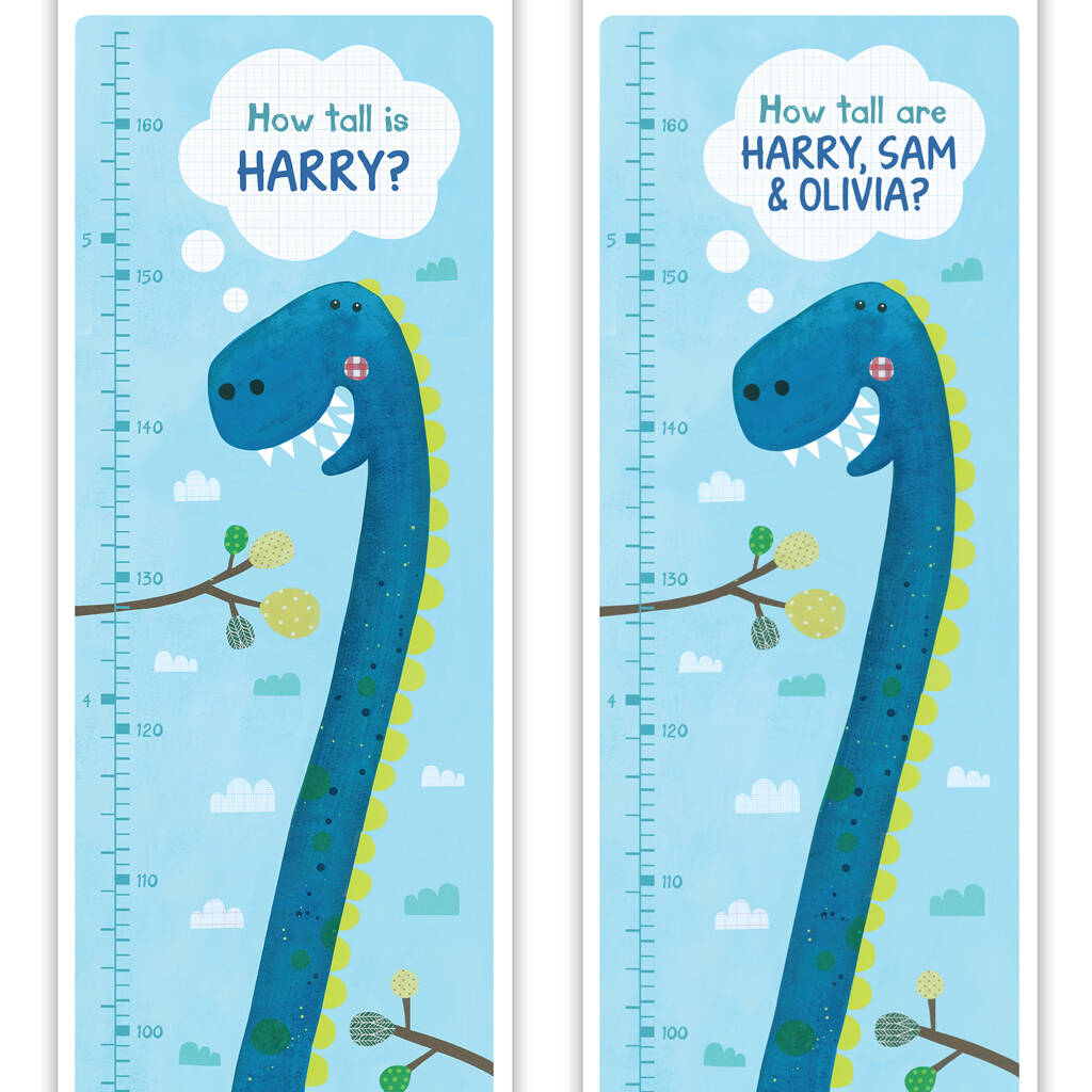 Personalised Dinosaur Height Chart By Made By Ellis Notonthehighstreet