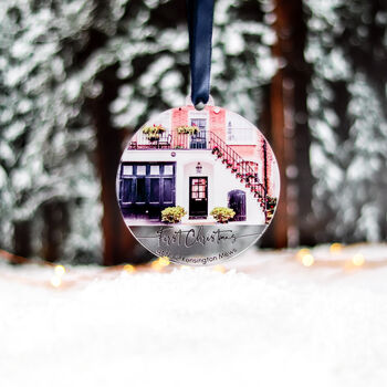 Personalised Photo First Christmas In New Home Bauble, 5 of 8