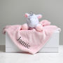 Personalised Pink Unicorn Baby Comforter, thumbnail 2 of 7