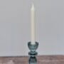 Teal Glass Candlestick, 15.5cm, thumbnail 3 of 3