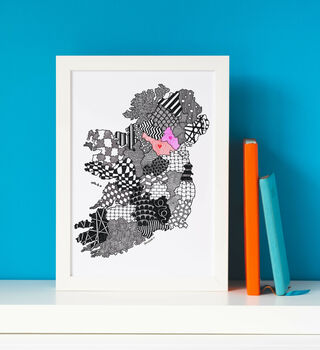 Personalised Map Of Ireland Print, 3 of 7