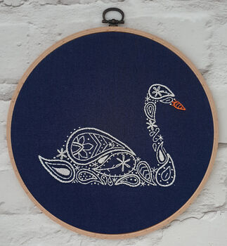Swan Banner Embroidery Kit, 4 of 5