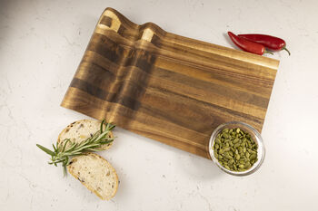 Personalised Cheese And Biscuits Acacia Wood Board, 3 of 4