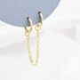 Sterling Silver Hoop Earring Linking Chains, thumbnail 2 of 12