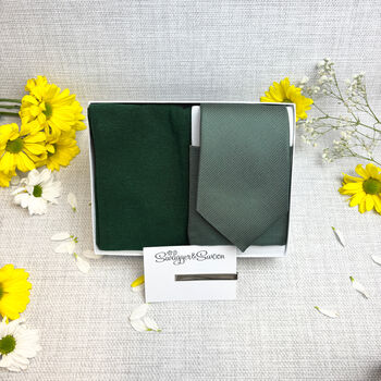Spruce Textured Wedding Tie Set, 4 of 6