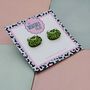 Frog Glitter Stud Earrings, thumbnail 2 of 5