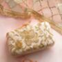 Arisha Nude Silk Bird Clasp Clutch, thumbnail 2 of 5