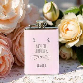 Paw Me Another Pink Hip Flask – Christmas Gift, 2 of 4