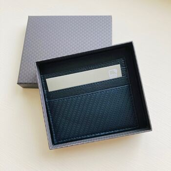 Leather Slim Black Card Holder ~ Rfid Protected, 3 of 4