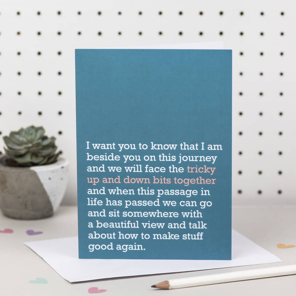 Tricky Bits Together : Card To Offer Support For Friend, 1 of 2
