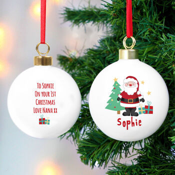 Personalised Santa Christmas Bauble, 2 of 4